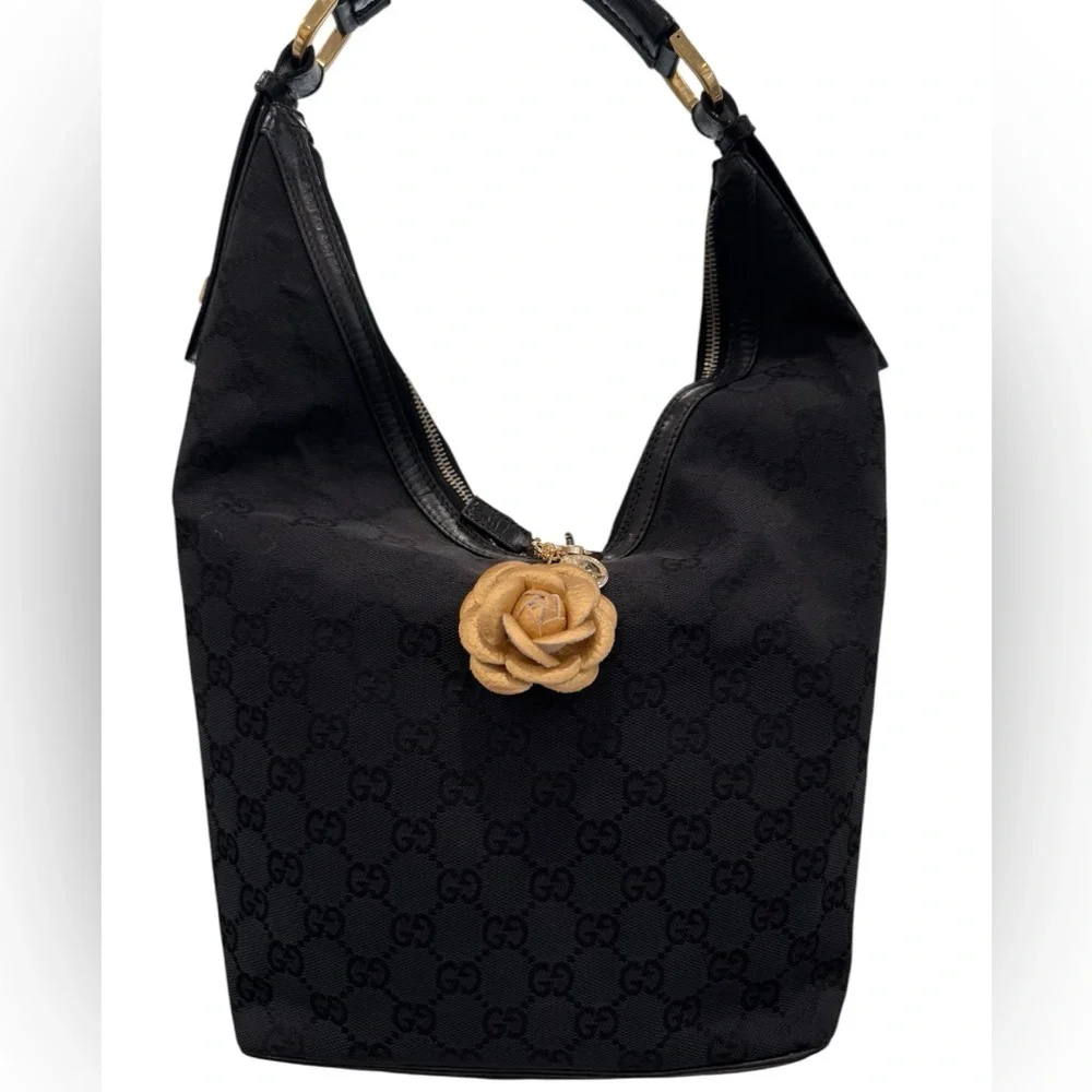 Gucci Black Monogram Hobo Bag - Picture 5 of 5